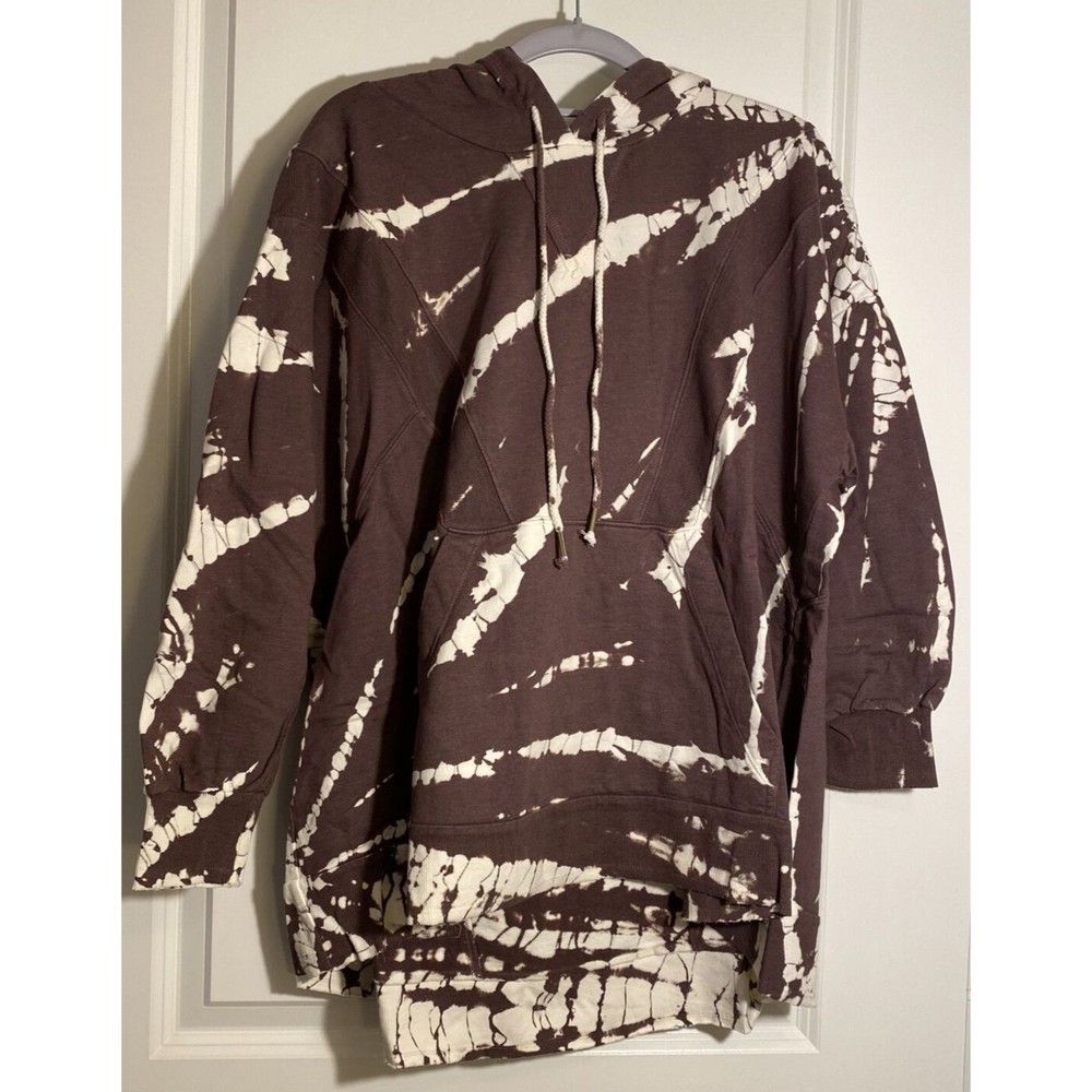 YOUNG FABULOUS & BROKE YFB Brown White Tie Dye Sweatshirt Yoga Hoodie Sz‎ Small